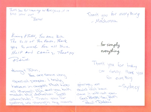 Debbie thank you card